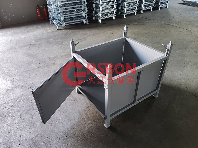 鐵板箱-側(cè)開門-可吊 吊耳式鐵板箱-側(cè)開門-大江倉儲籠