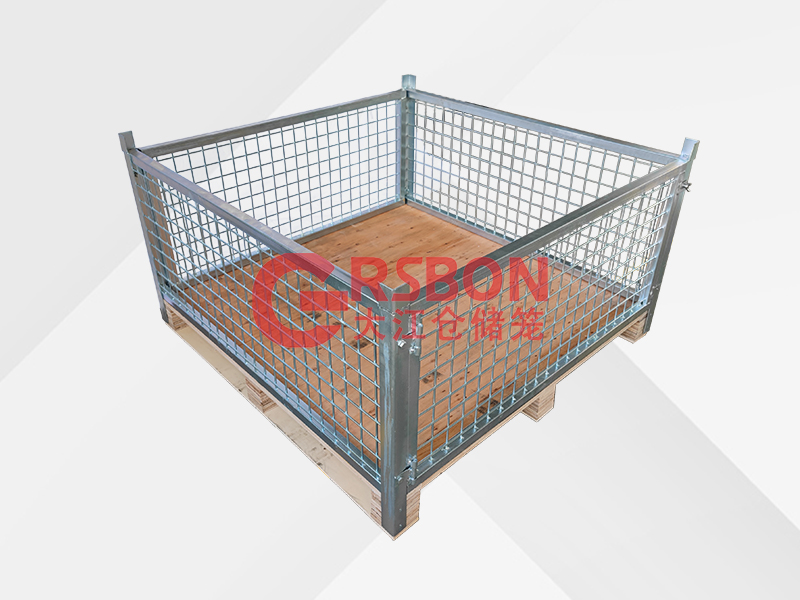 木托盤倉儲籠 倉儲籠搭配木托盤